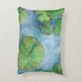 Koi Fish Pond watercolor Accent Kussen (Achterkant (Verticaal))