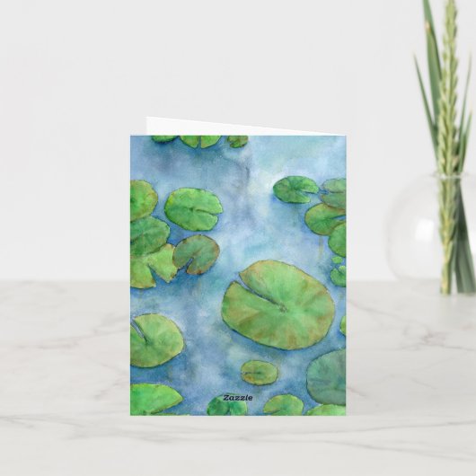 Koi Fish Pond watercolor Bedankkaart (Achterkant)