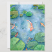 Koi Fish Pond watercolor Feestdagenkaart (Voorkant)