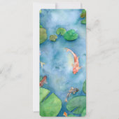 Koi Fish Pond watercolor Feestdagenkaart (Voorkant)