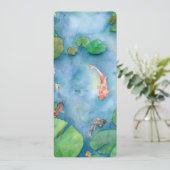 Koi Fish Pond watercolor Feestdagenkaart (Staand voorkant)