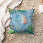 Koi Fish Pond watercolor Kussen (Deken)
