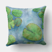 Koi Fish Pond watercolor Kussen (Achterkant)