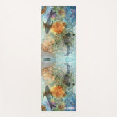 Koi Fish Pond Waterverf met de naam dubbelzijdig Yogamat (Voorkant)