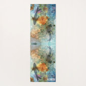 Koi Fish Pond Waterverf met de naam dubbelzijdig Yogamat (Achterkant)