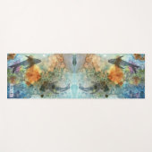 Koi Fish Pond Waterverf met de naam dubbelzijdig Yogamat (Voorkant (horizontaal))