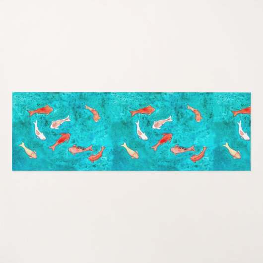 Koi Fish Pond Yogamat (Voorkant (horizontaal))