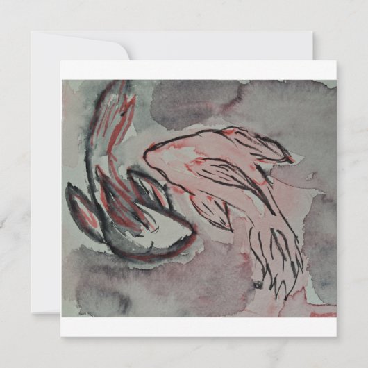 Koi Fish Postacrd Feestdagenkaart (Voorkant)