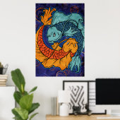 Koi Fish Poster (Thuiskantoor)