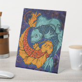 Koi Fish Reclamebord Met Voetstuk (Insitu)