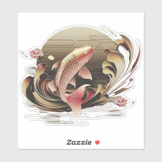 Koi Fish Retro esthetisch Sticker (Vel)