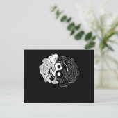 Koi Fish  Retro Funny Japanse viskraan Briefkaart (Staand voorkant)