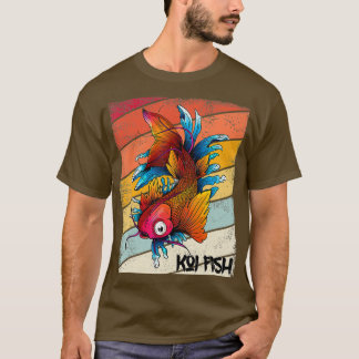 Koi Fish Retro Graphic Gift Kinder Youth T-shirt