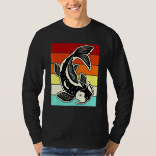 Koi Fish Retro  Japanse viskarp Pond Gra T-shirt