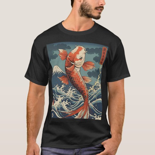 Koi Fish Rising – Ocean Spirit T-shirt (Voorkant)