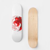 Koi Fish: Rode stip Persoonlijk Skateboard (Voorkant)