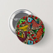 Koi Fish Ronde Button 5,7 Cm (Voorkant /achterkant)