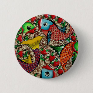 Koi Fish Ronde Button 5,7 Cm