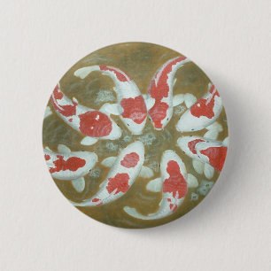 KOI FISH RONDE BUTTON 5,7 CM