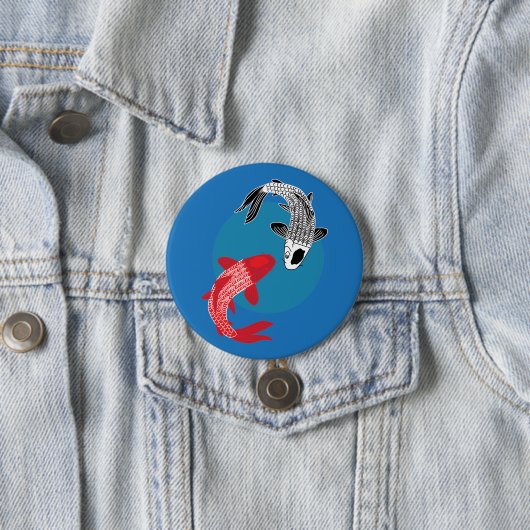 Koi Fish Ronde Button 7,6 Cm (In situ)