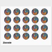 Koi Fish Ronde Sticker (Vel)