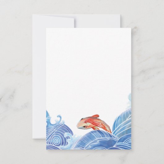 KOI FISH RSVP CARD KAART (Achterkant)