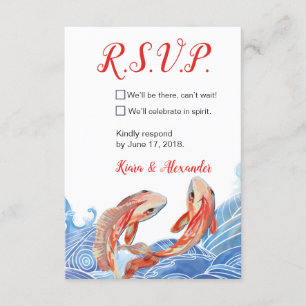 KOI FISH RSVP CARD KAART