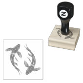 Koi Fish Rubberstempel (Gestempeld)