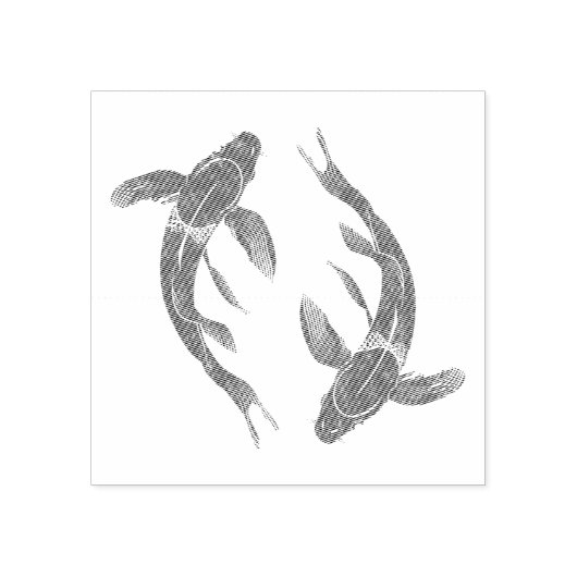 Koi Fish Rubberstempel (Afrduk)