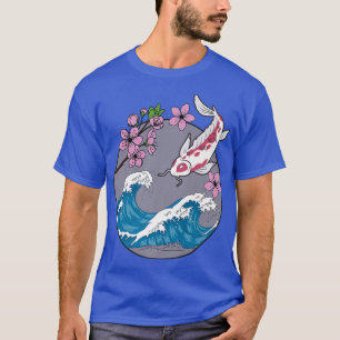 Koi Fish Sakura Cherry Blossom Retro Japans T-shirt