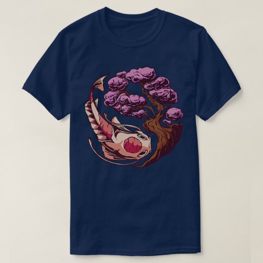 Koi Fish Sakura Japanese art  T-shirt (Design voorkant)
