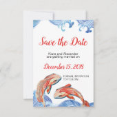 Koi Fish Save the Date Kaart (Voorkant)