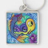 Koi Fish Skull Sleutelhanger (Voorkant)
