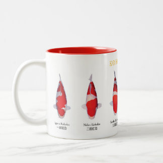 koi fish species kohaku Mug Tweekleurige Koffiemok