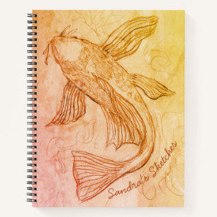 Koi Fish Spiral Sketchbook Option Notitieboek