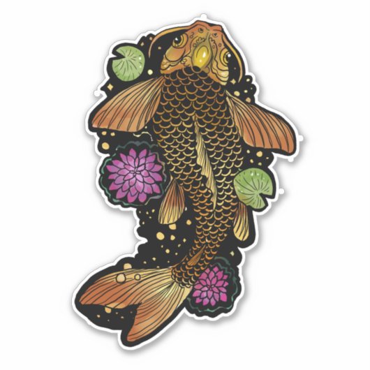 Koi Fish Sticker (Voorkant)