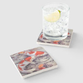 Koi Fish Stone Onderzetter (Zijkant)