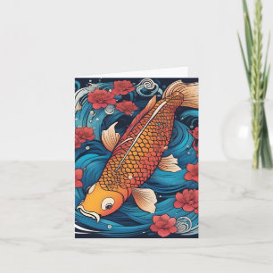 Koi Fish Study K Gevouwen Wenskaart Kaart