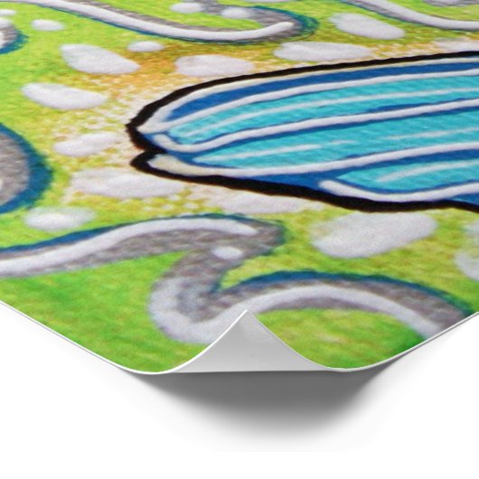 Koi Fish Sugar Skull Poster (Hoek)