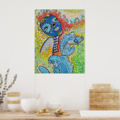 Koi Fish Sugar Skull Poster (Keuken)