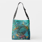 Koi Fish "SWIMMING IN PEACE" Crossbody Tas (Achterkant)