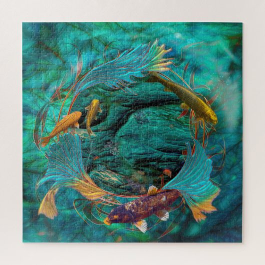 Koi Fish SWIMMING IN PEACE Legpuzzel (Verticaal)