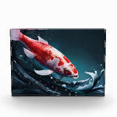 Koi Fish Taiji Japanse Kunst Koi Visvijver Fotoblokken (Voorkant)