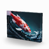 Koi Fish Taiji Japanse Kunst Koi Visvijver Fotoblokken (Rechts)