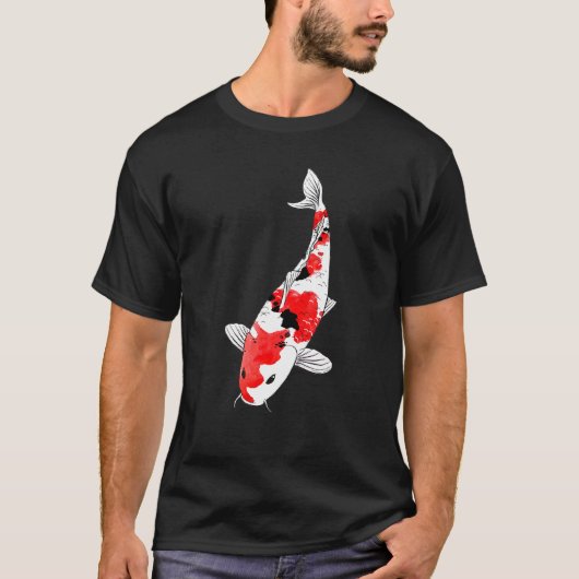 Koi Fish Taisho Sanke Brocaded Carp Nishikigoi Amu T-shirt (Voorkant)