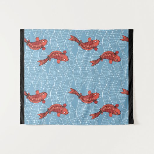 KOI FISH Tapestry Wandkleed (Voorkant (horizontaal))