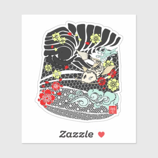 Koi Fish Tattoo Sticker (Vel)