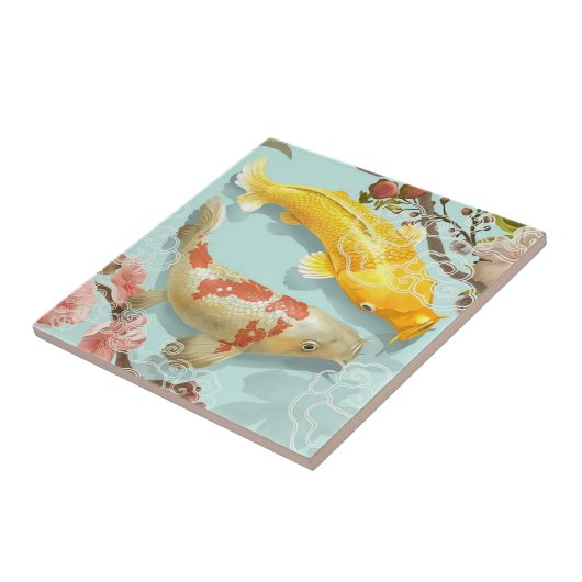 Koi Fish  Tegeltje (Zijkant)