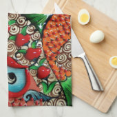 Koi Fish Theedoek (Quarter Fold)