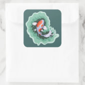 Koi Fish ThMED Vierkante Sticker (Tas)